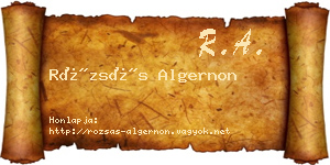 Rózsás Algernon névjegykártya
